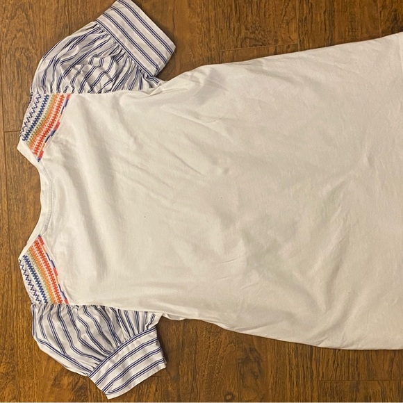 In2 by InCashmere White Tee with Multicolor Sleeves - Picture 6 of 10